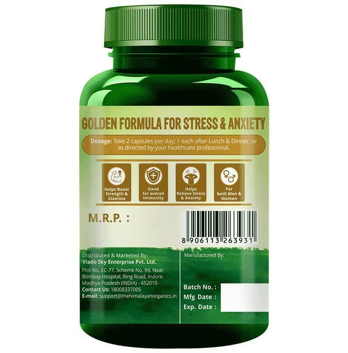Himalayan Organics Ashwagandha Gold+ Capsules | Ayurvedic Vitality Supplement | Strength, Stamina & Stress Support-2