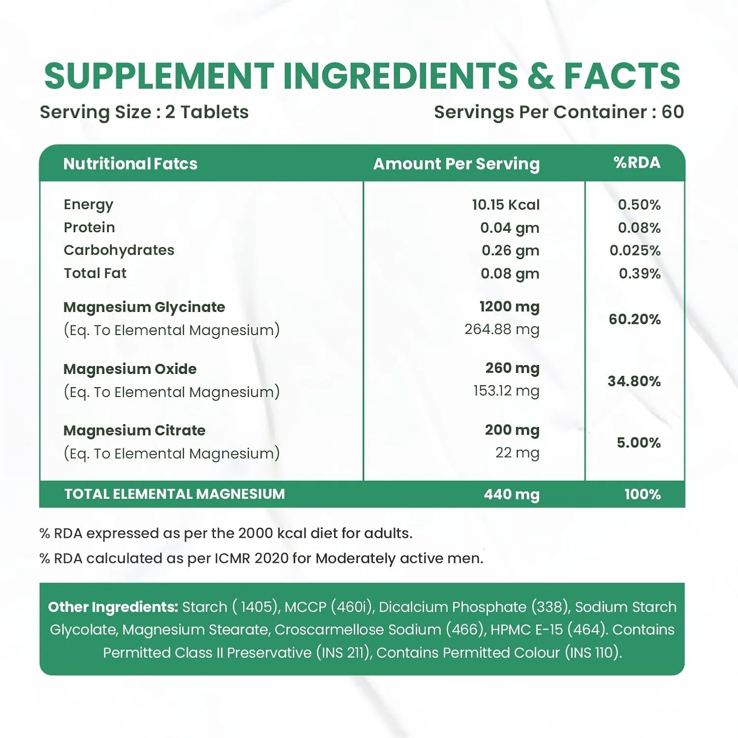 Himalayan Organics Magnesium Citrate+Glycinate Tablets | Triple Magnesium Complex | Support for Muscle Recovery, Bone Strength & Restful Sleep-2