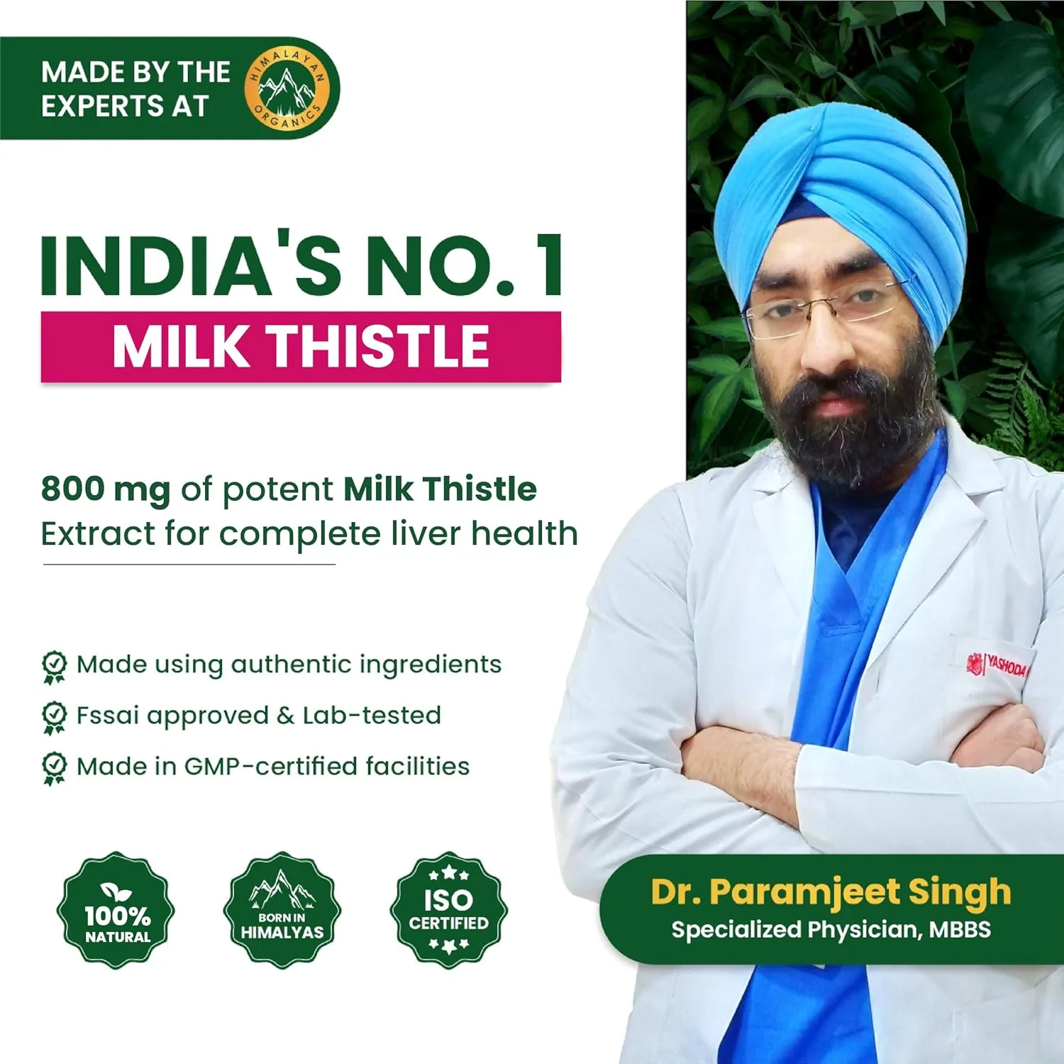 Himalayan Organics Milk Thistle Capsules | Plant-Based Liver Detox Supplement | Standardized Silymarin Extract-7