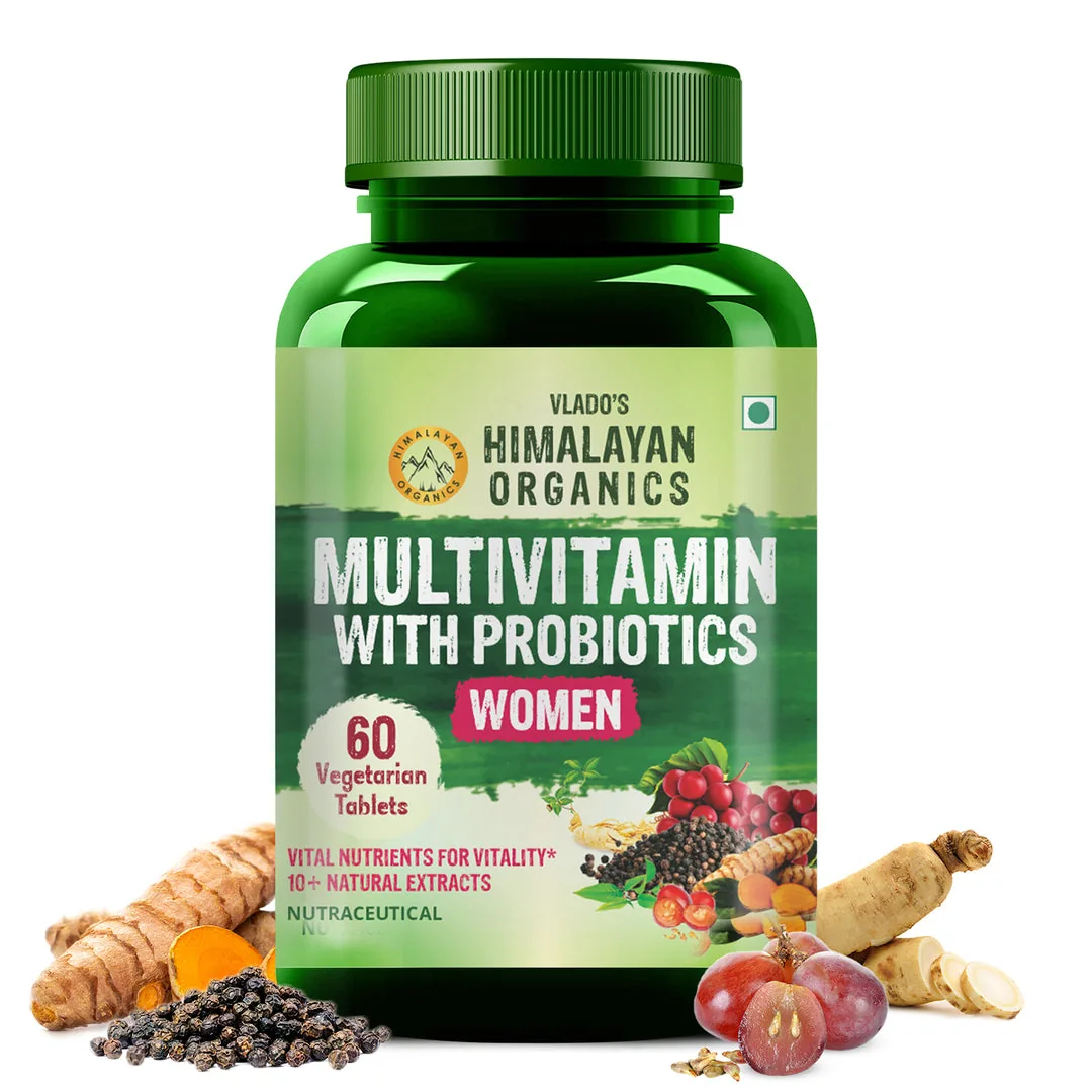 Himalayan Organics Multivitamin With Probiotics Vegetarian Tablets