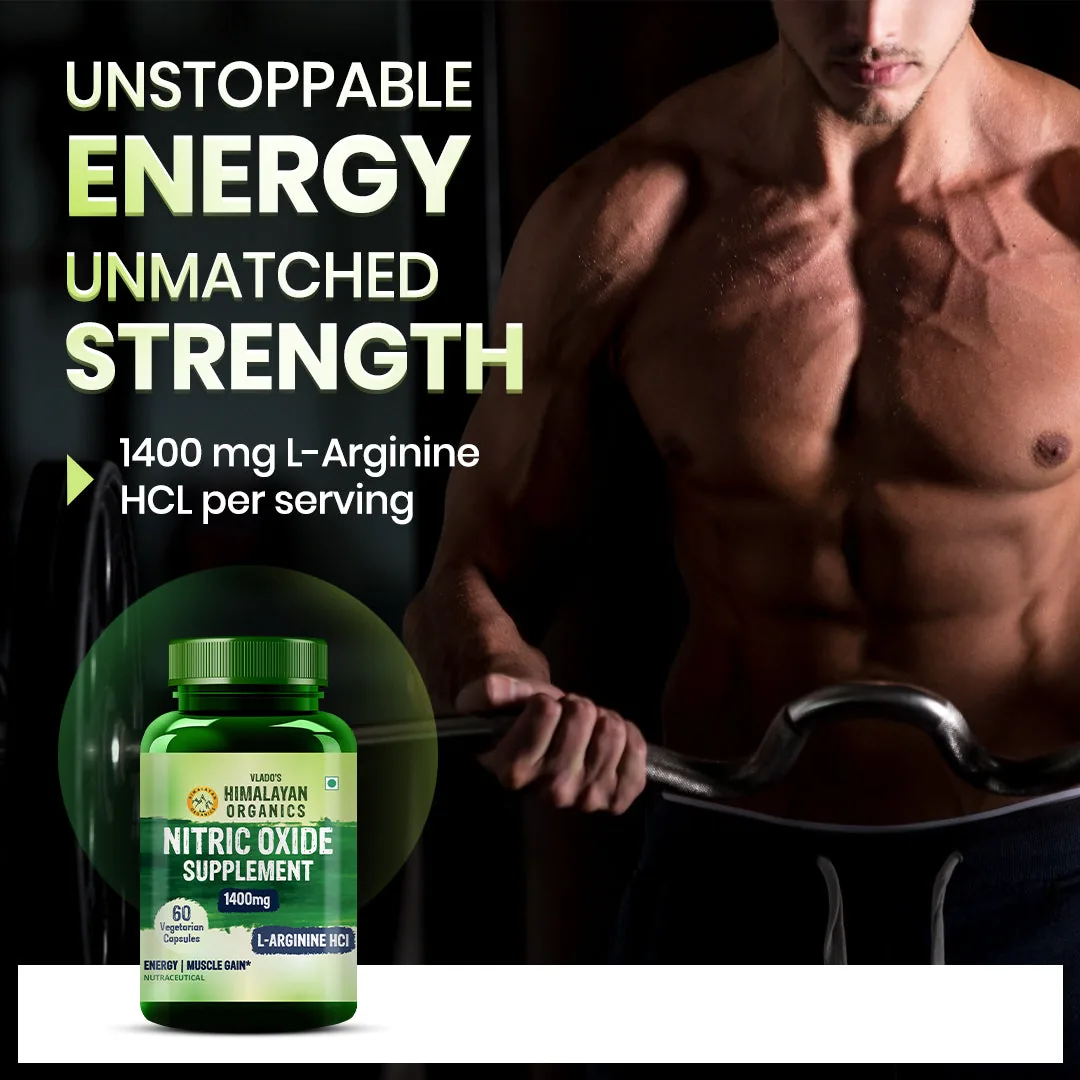 Himalayan Organics Nitric Oxide Supplement 1400 mg | Pre-Workout Formula with L-Arginine & L-Citrulline-5