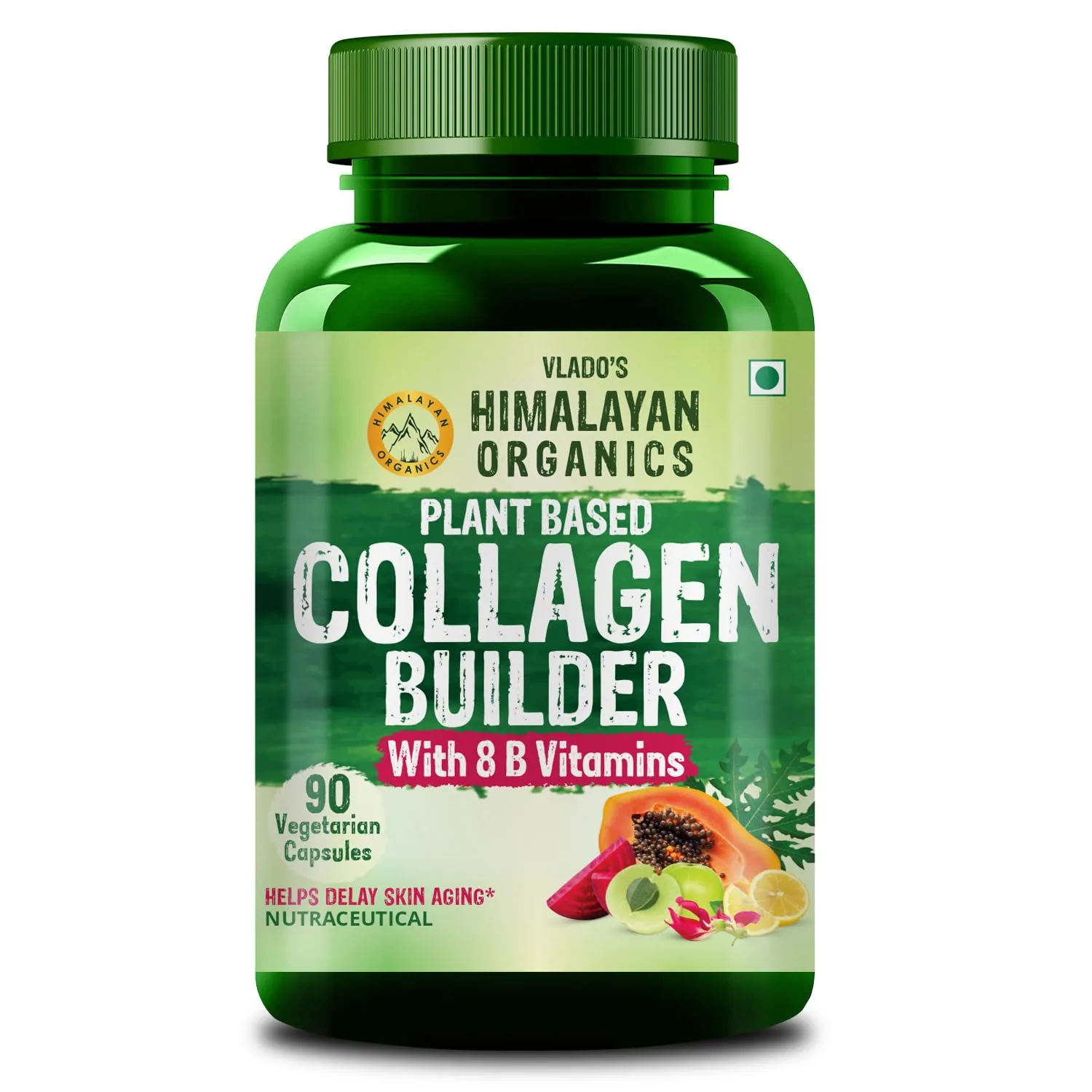 Himalayan Organics Plant Based Collagen Builder | Whole Food Vegetarian Capsules | Natural Skin & Hair Support-1