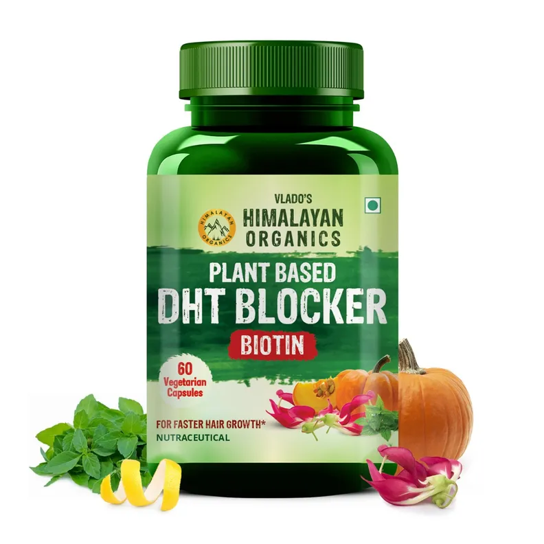 Himalayan Organics Plant Based Dht Blocker Vegetarian Capsules