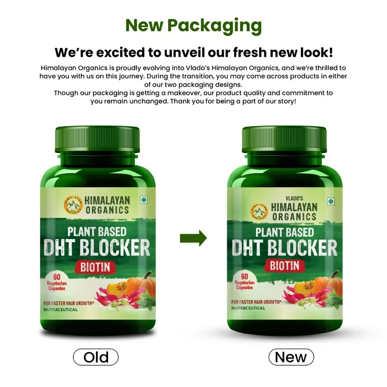 Himalayan Organics Plant Based DHT Blocker Vegetarian Capsules | Hair Fall Control Supplement | With Nettle Leaf & Biotin-2