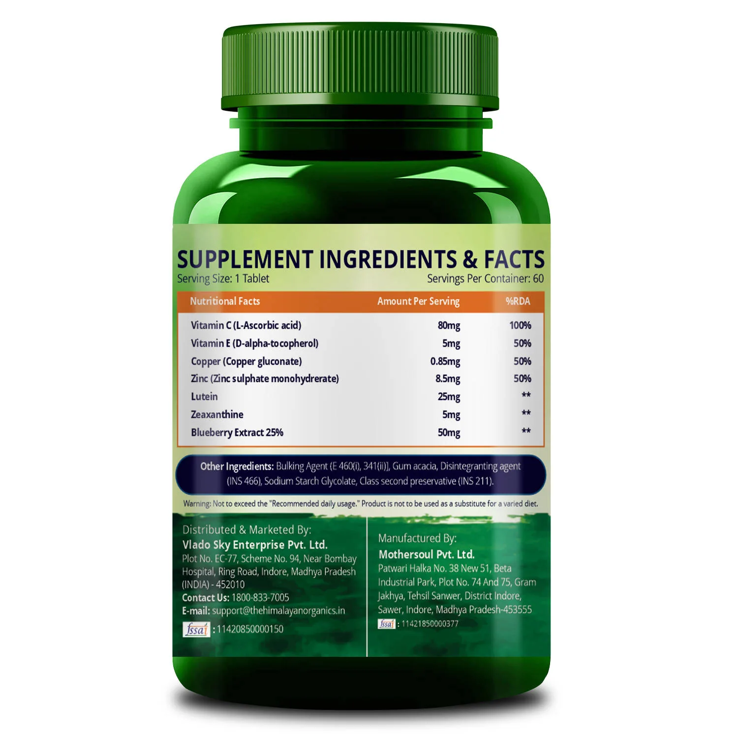 Himalayan Organics Plant Based Eye Care Tablets | Lutein & Zeaxanthin Supplement | Digital Blue Light Shield-3