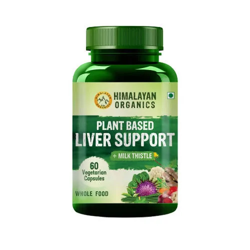 Himalayan Organics Plant Based Liver Support Milk Thistle Vegetarian Capsules