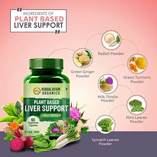 Himalayan Organics Plant Based Liver Support + Milk Thistle Vegetarian Capsules | Daily Detox & Metabolic Wellness Supplement-4