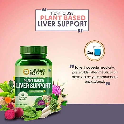 Himalayan Organics Plant Based Liver Support + Milk Thistle Vegetarian Capsules | Daily Detox & Metabolic Wellness Supplement-5