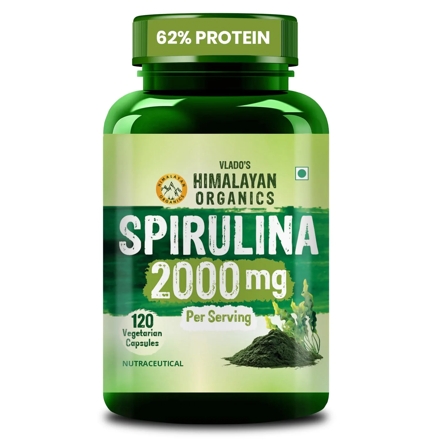 Himalayan Organics Spirulina Vegetarian Capsules