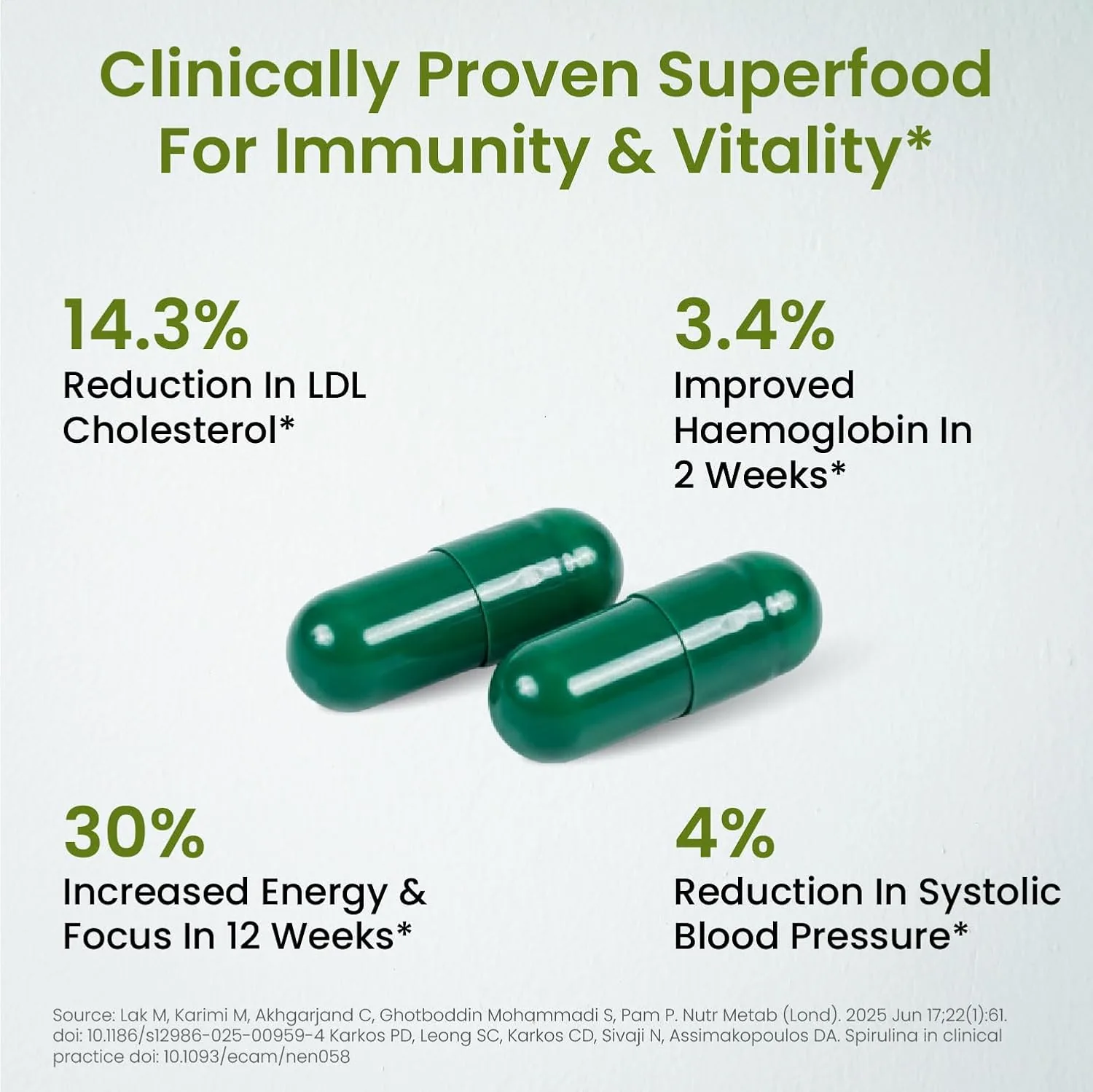 Himalayan Organics Spirulina Vegetarian Capsules | Green Superfood Supplement | Immunity & Metabolism Support-3