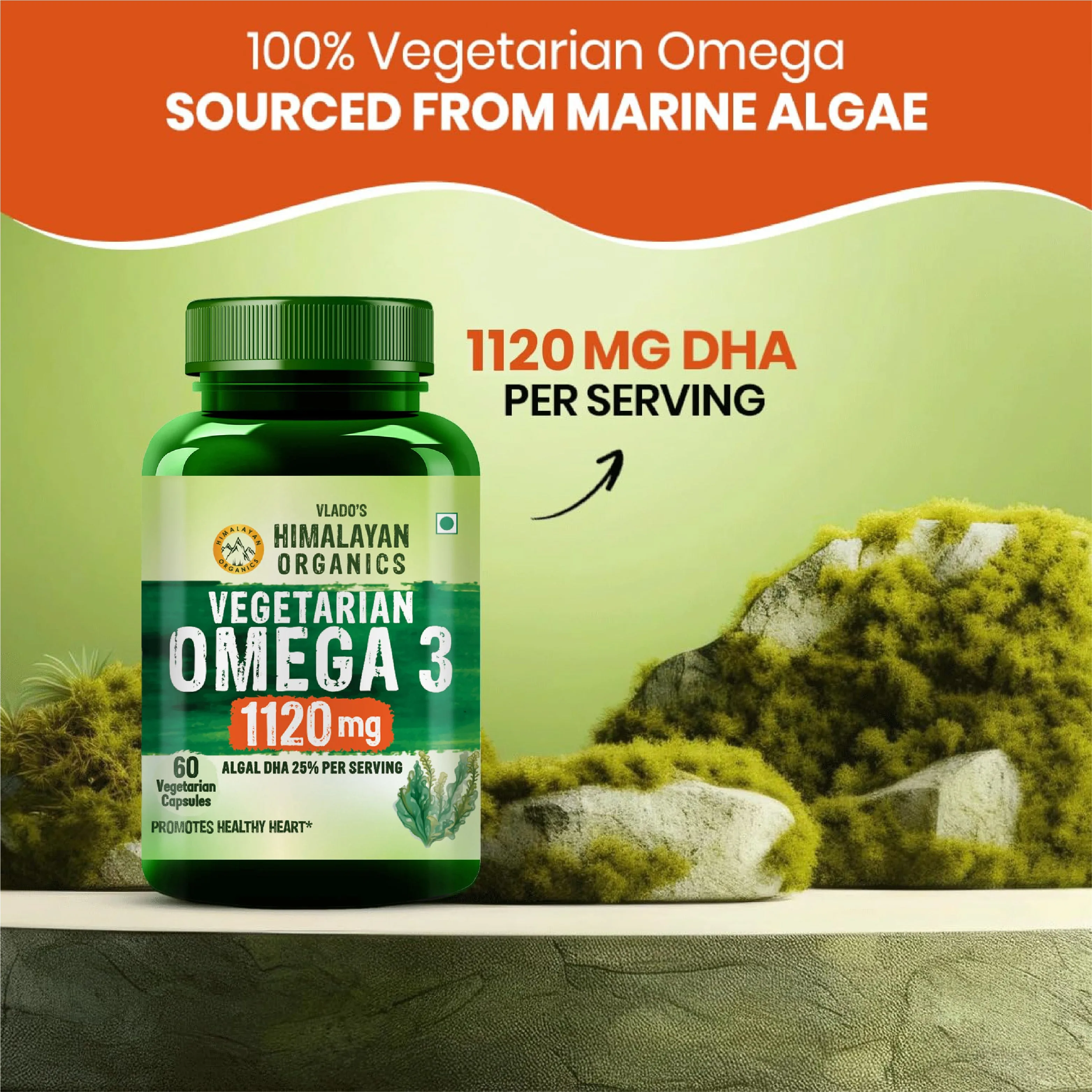Himalayan Organics Vegan Omega 3 Vegetarian Capsules | Plant-Based Essential Fatty Acids | Joint & Heart Wellness Supplement-4