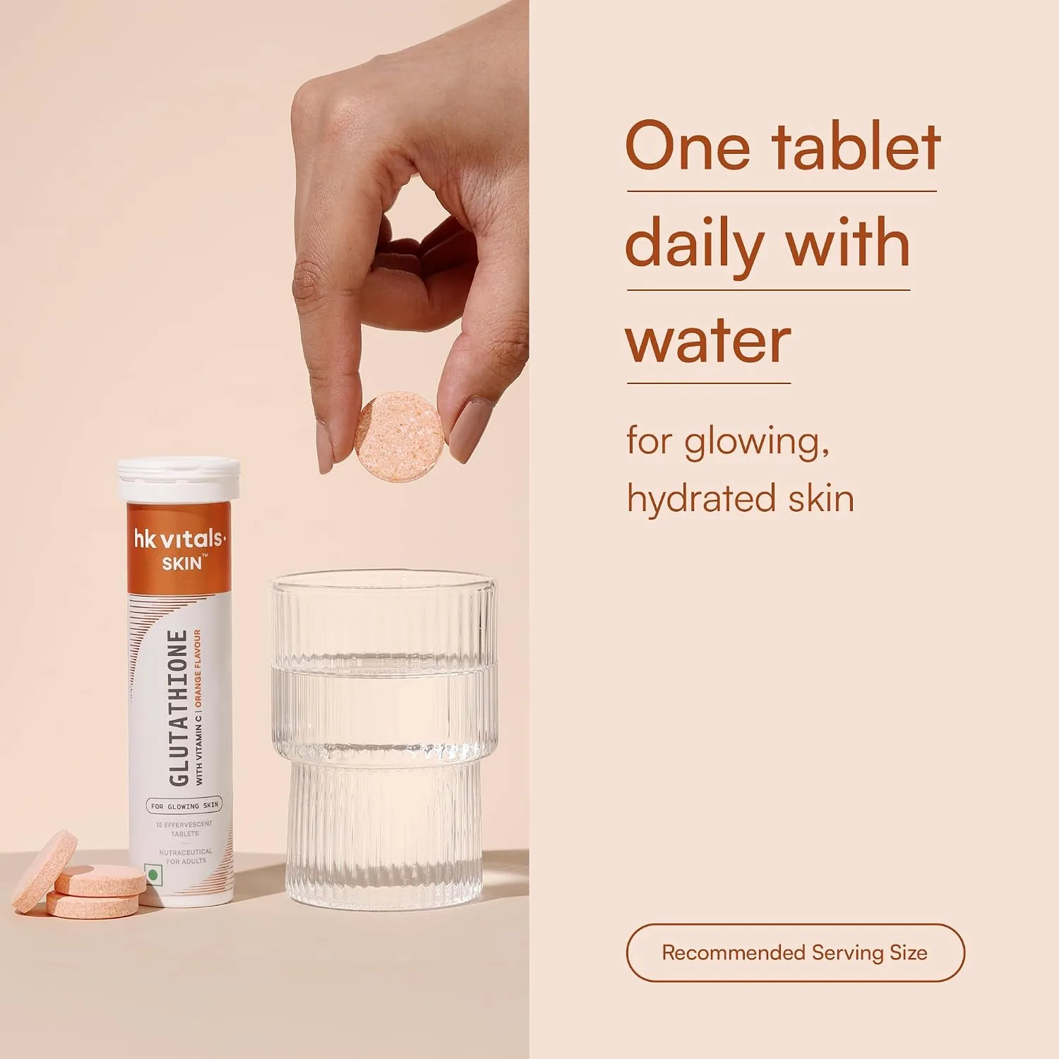 HK Vitals Glutathione Effervescent Tablets | Skin Health Support | Easy Absorption-1