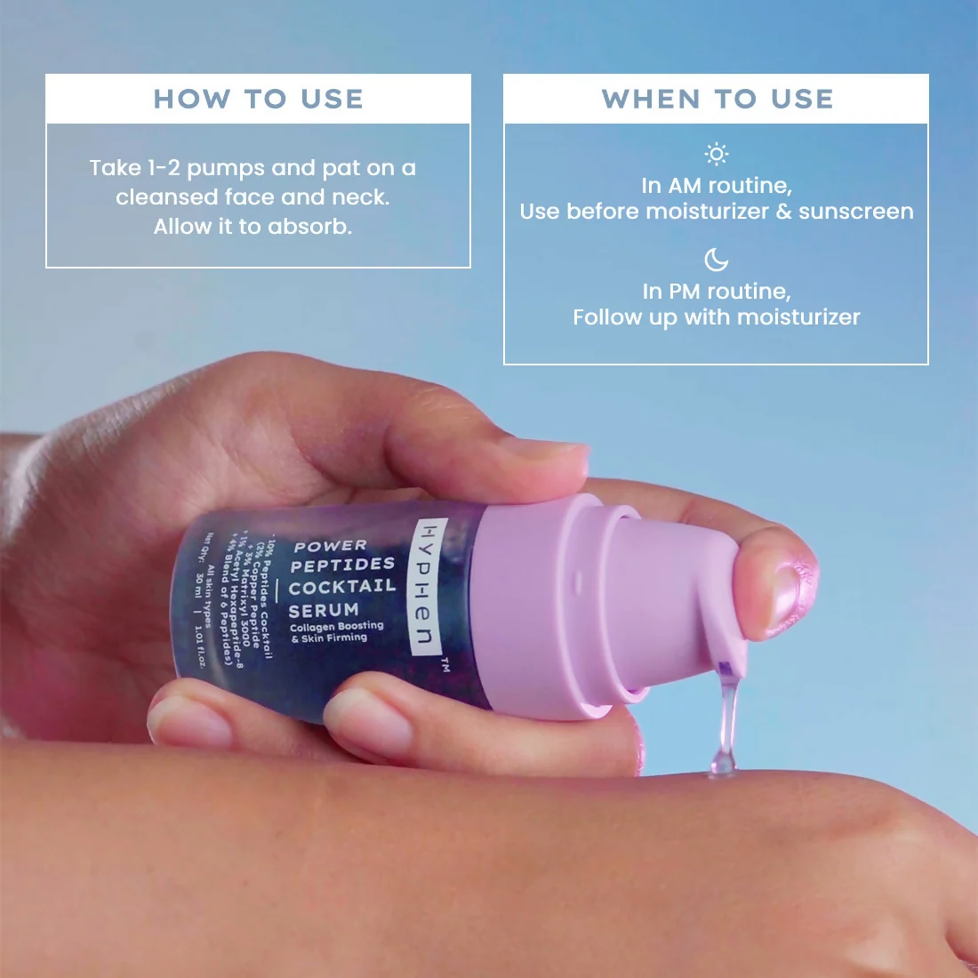 Hyphen 10% Power Peptide Cocktail Serum | Multi-Peptide Face Serum | Firming and Plumping Formula-2