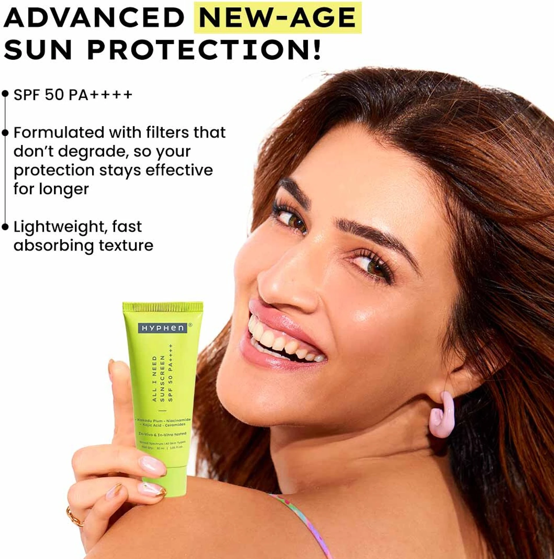 Hyphen By Kriti Sanon All I Need Sunscreen SPF 50 PA++++ | Broad Spectrum Sunscreen | UV & Blue Light Protection-3