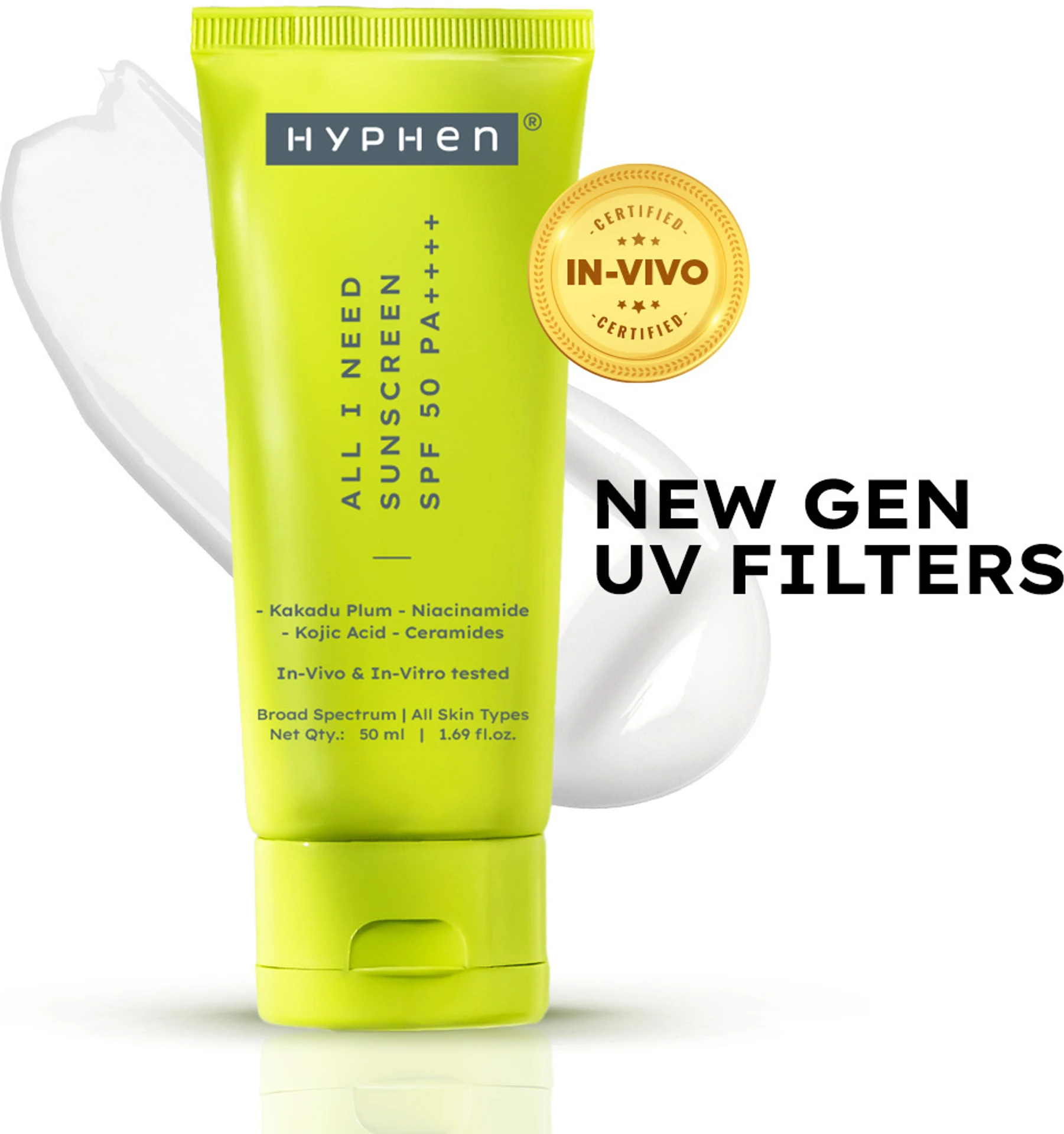 Hyphen By Kriti Sanon All I Need Sunscreen SPF 50 PA++++ | Broad Spectrum Sunscreen | UV & Blue Light Protection-2