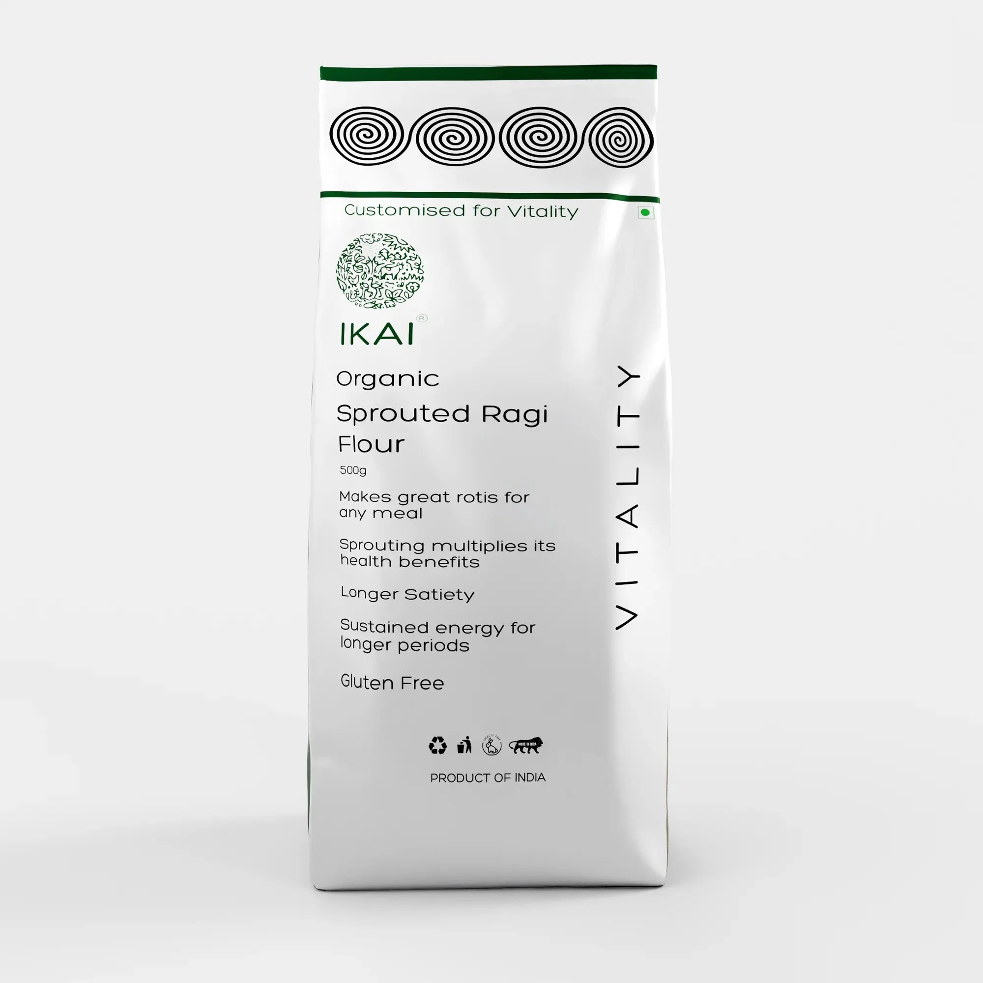 IKAI Organic Sprouted Finger Millet/Ragi Atta | Gluten-Free Sprouted Superfood Flour | Nutrient-Rich Ancient Grain-5