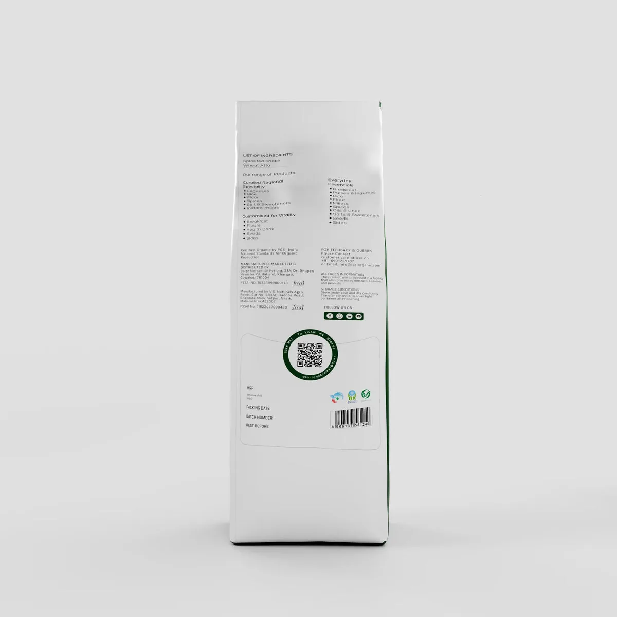 IKAI Organic Sprouted Khapli Atta | Stone-Ground Emmer Wheat Flour | Low Glycemic Index & Easy Digestibility-2