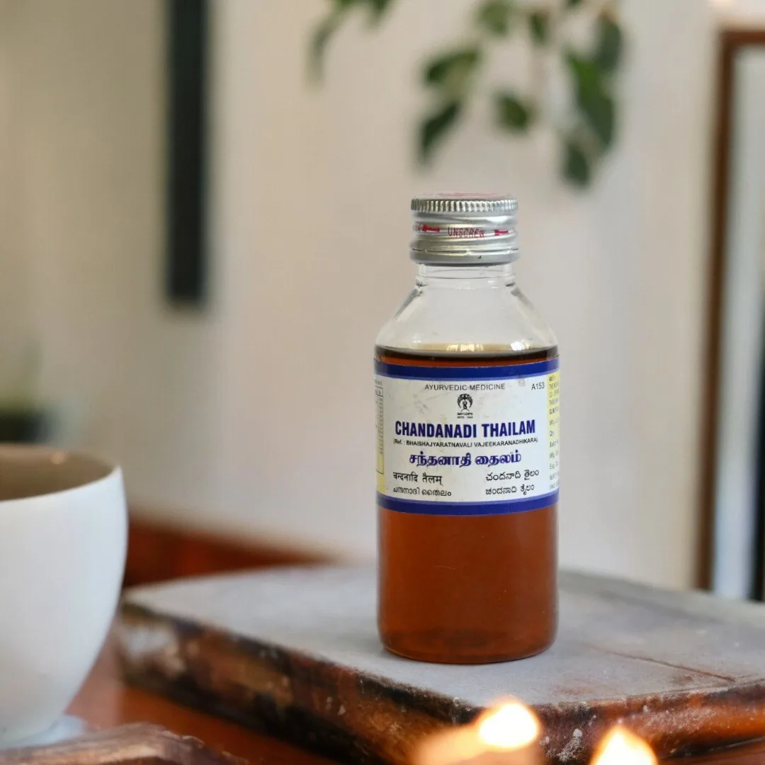 Impcops Ayurveda Chandanadi Thailam | Cooling Ayurvedic Massage Oil | Pitta Balancing Sandalwood Formula-2