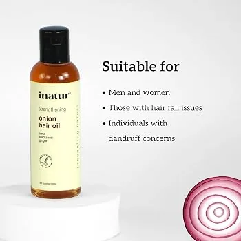 Inatur Onion Hair Oil | Ayurvedic Scalp Nourishment | Hair Fall Control & Root Strengthening-3