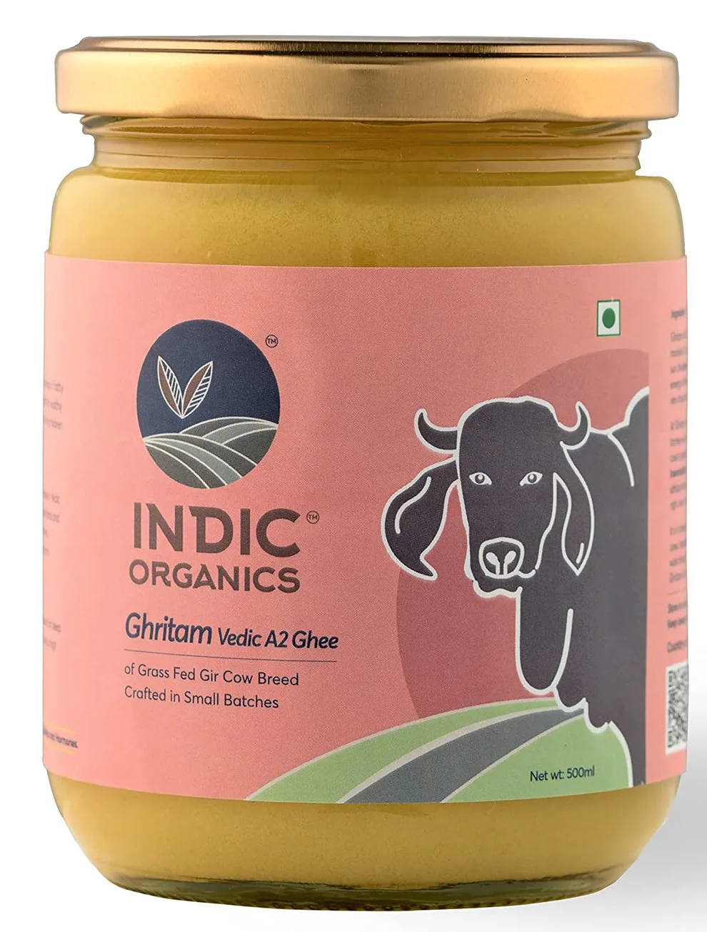 Indic Organics Ghritam Vedic A2 Gir Ghee | Traditional Bilona Desi Ghee | Grass-Fed Cow Ghee-1