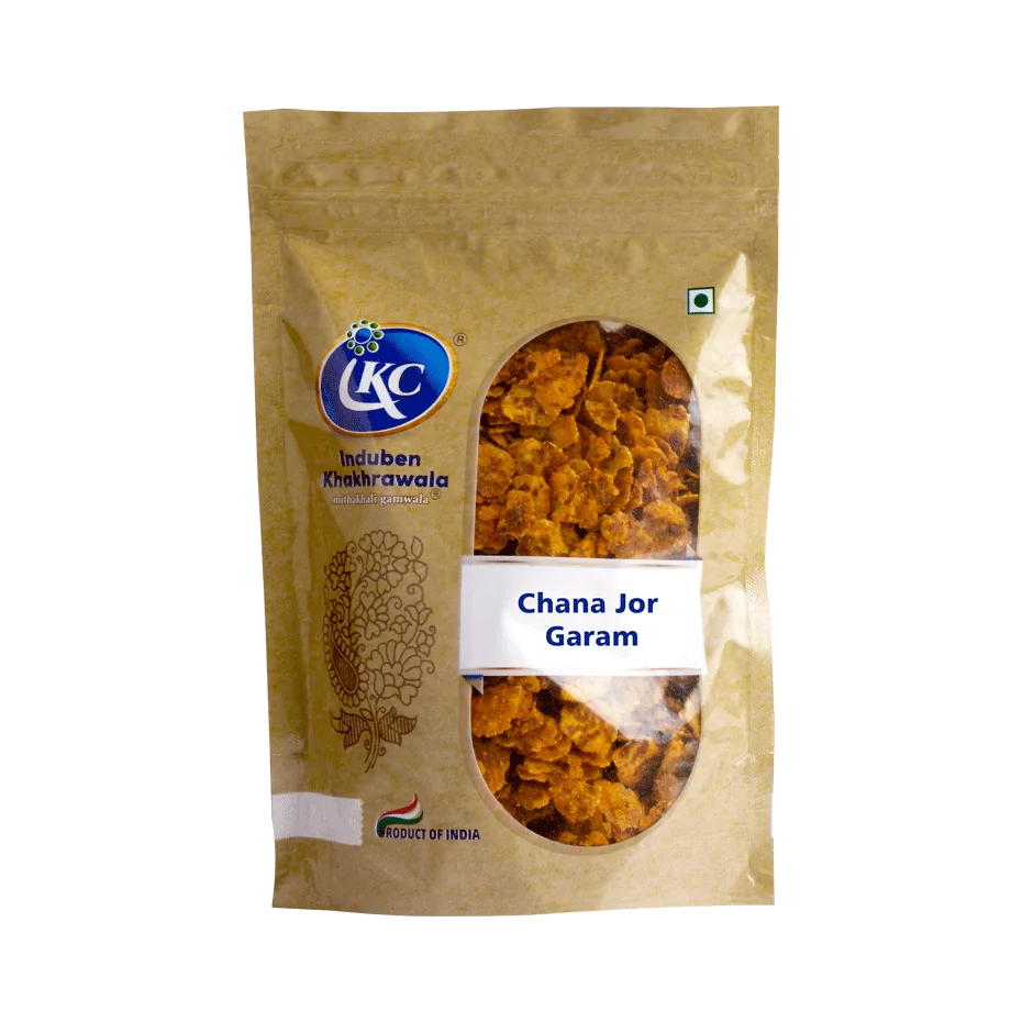 Induben Khakhrawala Chana Jor Garam | Spiced Flattened Chickpea Snack | Authentic Gujarati Namkeen 300 gm