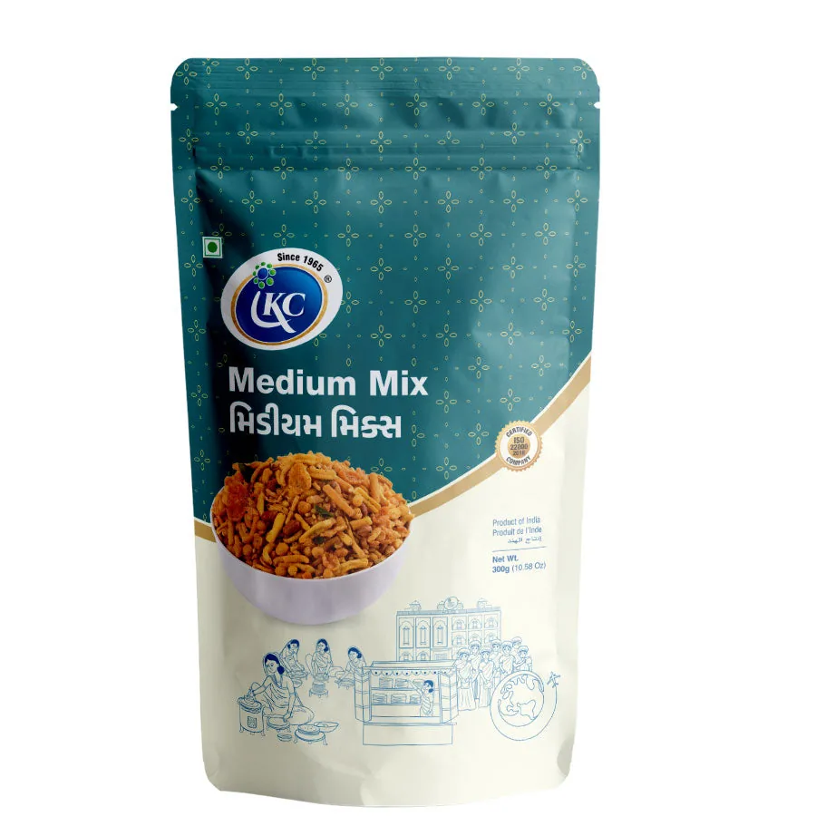 Induben Khakhrawala Chavana Medium Mix | Traditional Gujarati Namkeen | Savory Farsan Snack 300 gm