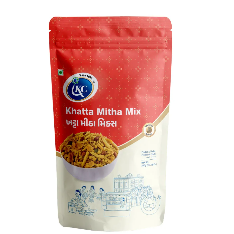 Induben Khakhrawala Khatta Mitha Mix | Traditional Gujarati Namkeen | Sweet & Tangy Snack 300 gm