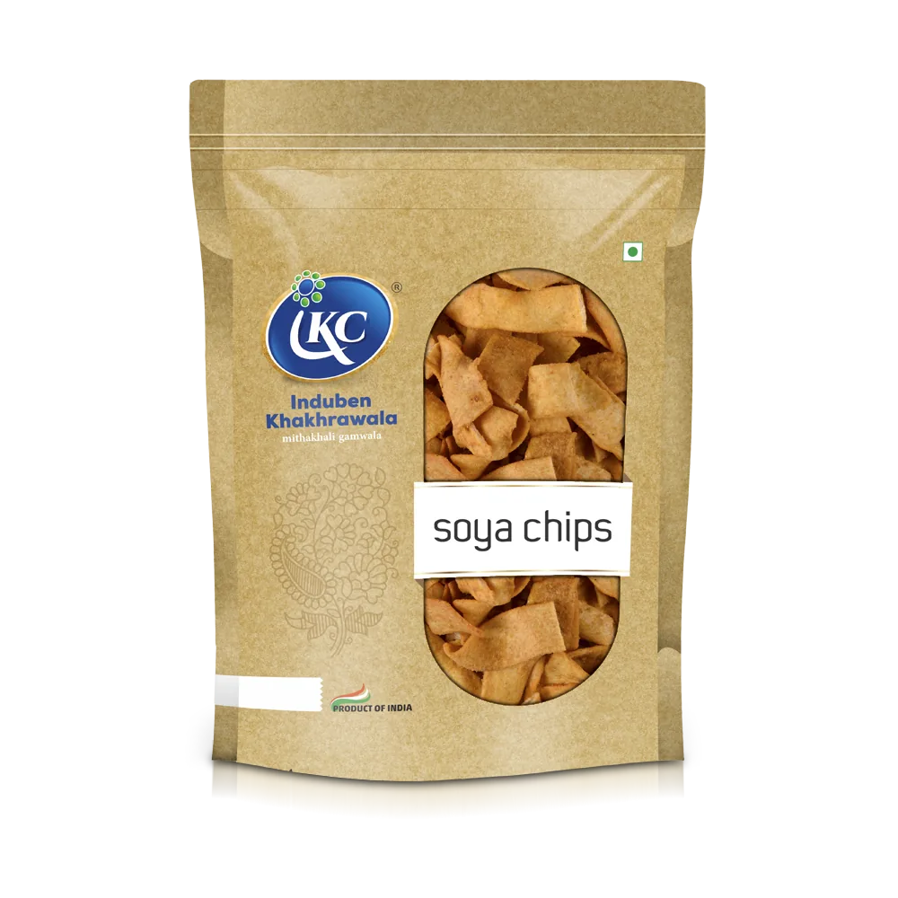 Induben Khakhrawala Soya Chips | Protein-Rich Snack | Authentic Gujarati Namkeen 150 gm
