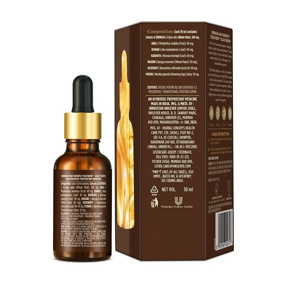 Indulekha Bringha Hair Growth Treatment Scalp Serum | Ayurvedic Leave-In Formula | Natural Hair Fall Control-2