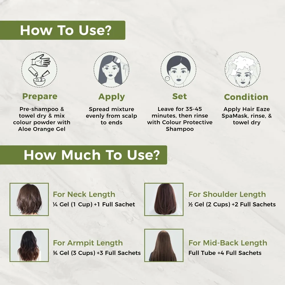 Indus Valley Damage-Free Gel Hair Color - Dark Brown | Semi-Permanent Hair Colour | Ammonia-Free Herbal Gel-6