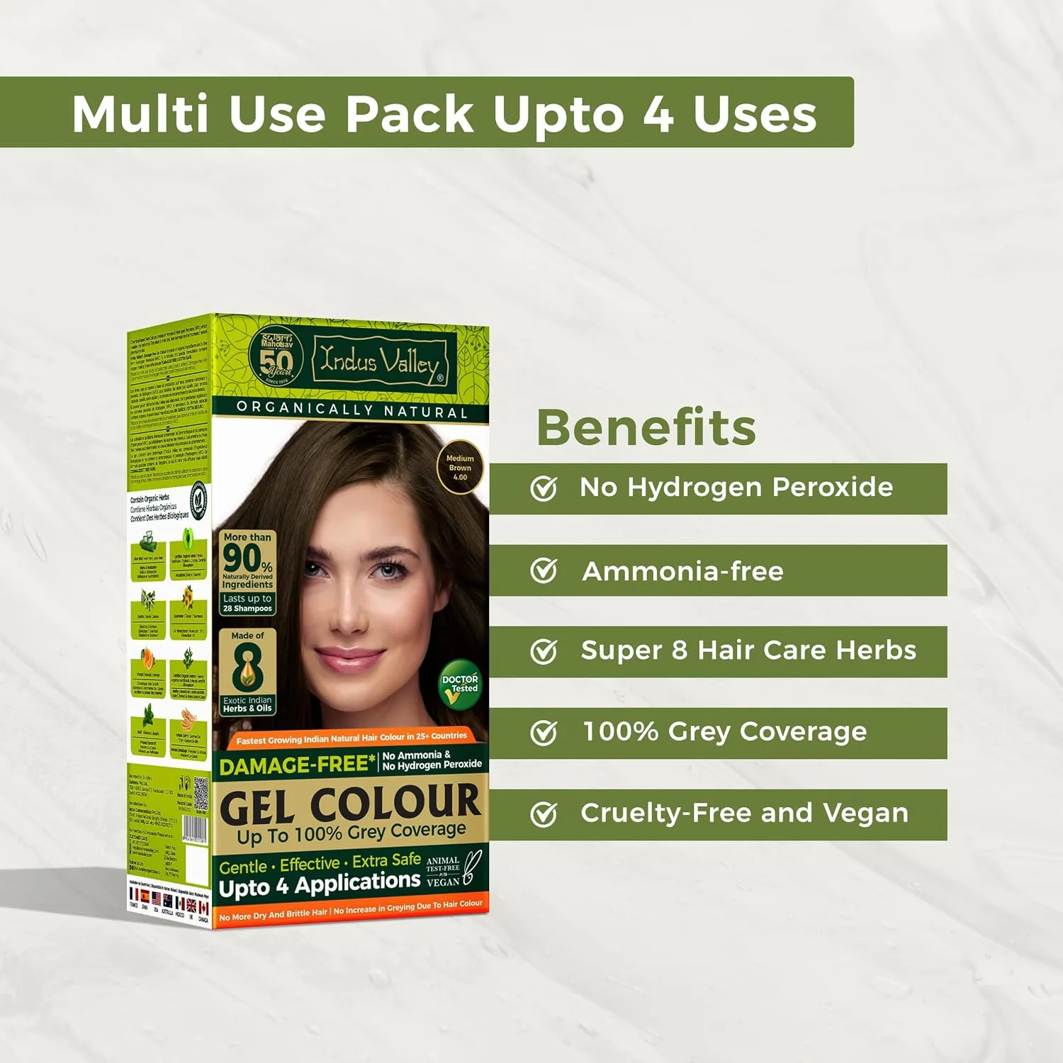 Indus Valley Damage-Free Gel Hair Color | Semi-Permanent Hair Dye | Ammonia & PPD Free-3