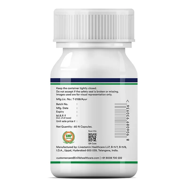 Inlife Bhringaraja Capsules | Ayurvedic Whole Plant Extract | Scalp & Hair Vitality Support-3