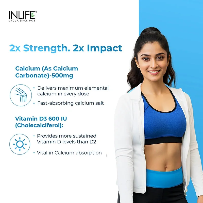 Inlife Calcium With Vitamin D3 Tablets | Bone and Joint Health Supplement | Enhanced Absorption Formula-4