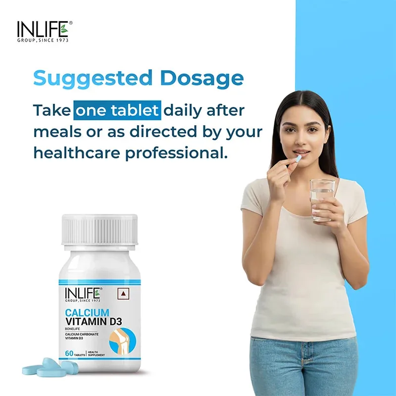 Inlife Calcium With Vitamin D3 Tablets | Bone and Joint Health Supplement | Enhanced Absorption Formula-6
