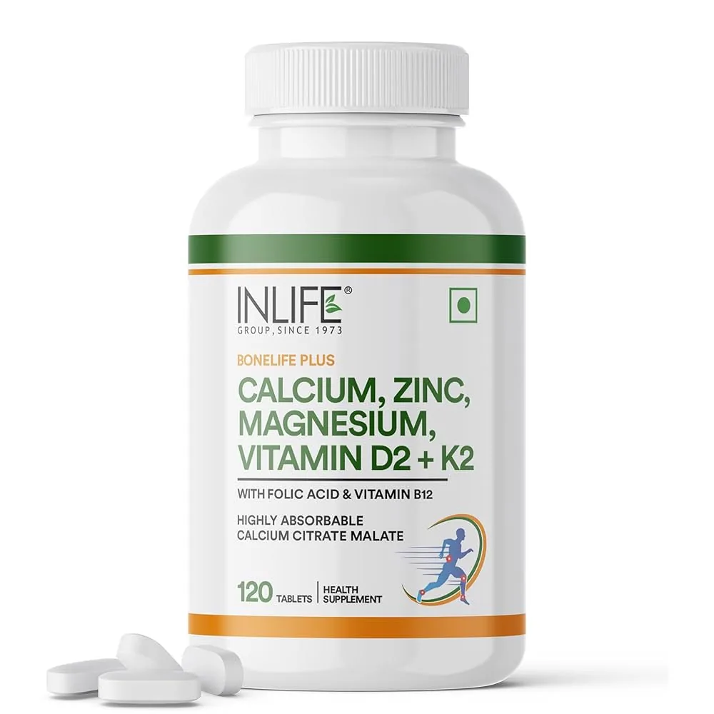Inlife Calcium Zinc Magnesium Vitamin D2k2 Tablets