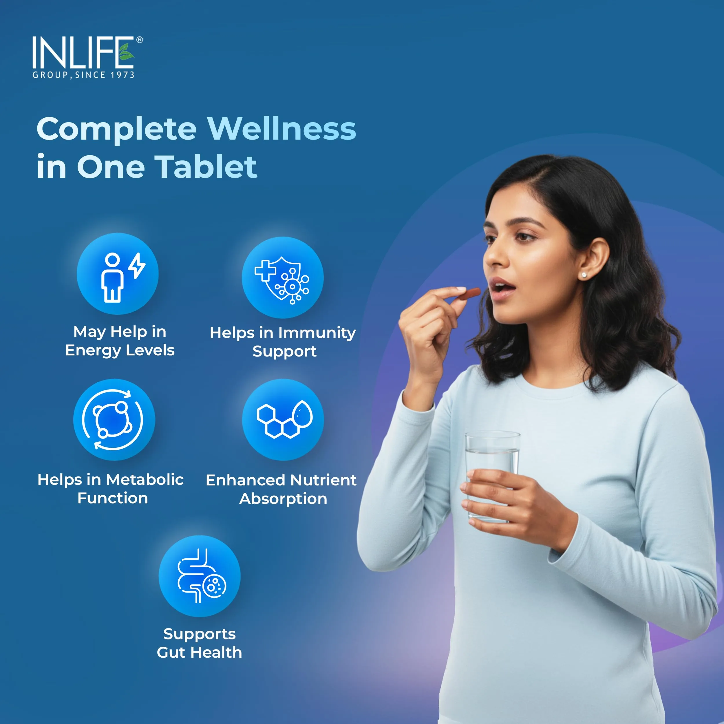 Inlife Multivitamin And Minerals Tablets | Daily Multinutrient Formula | With Prebiotics, Probiotics & Herbal Extracts-6