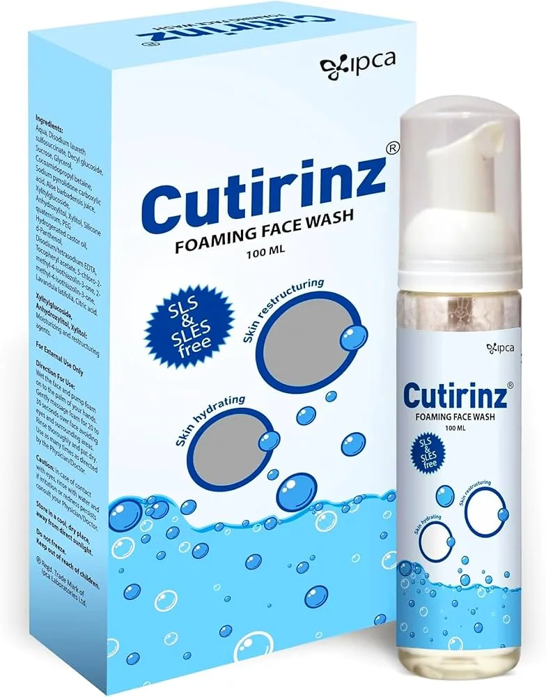 Ipca Cutirinz Foaming Face Wash | Gentle Soap-Free Cleanser | Hydrating & Skin Barrier Support Ipca Cutirinz Foaming Face Wash | Gentle Soap-Free Cleanser | Hydrating & Skin Barrier Support - 100 ml