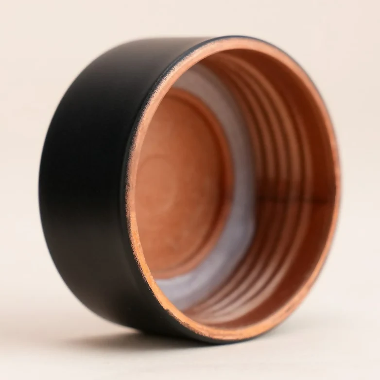 Isha Life Compact Copper Water Bottle (Coated) | Ayurvedic Wellness Drinkware | Leak-Proof Matte Black Design-5