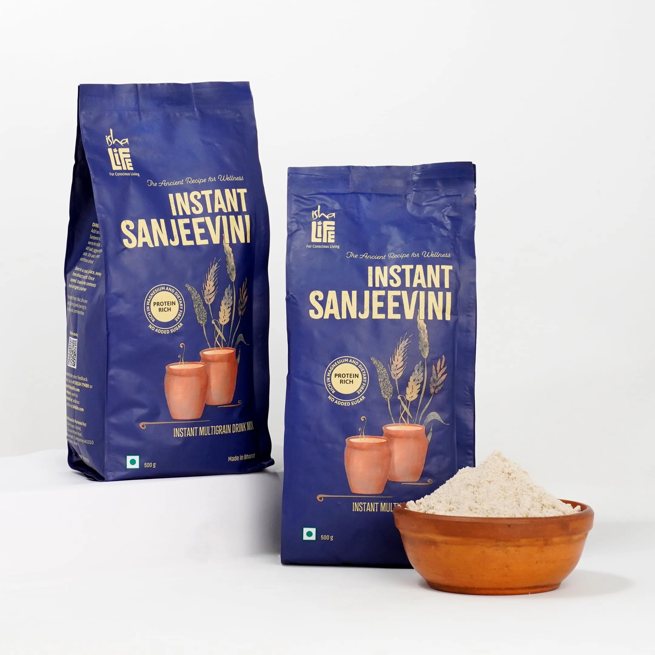 Isha Life Instant Sanjeevini Multigrain Health Drink | Natural Millet Porridge Mix | Traditional Energy Booster-3