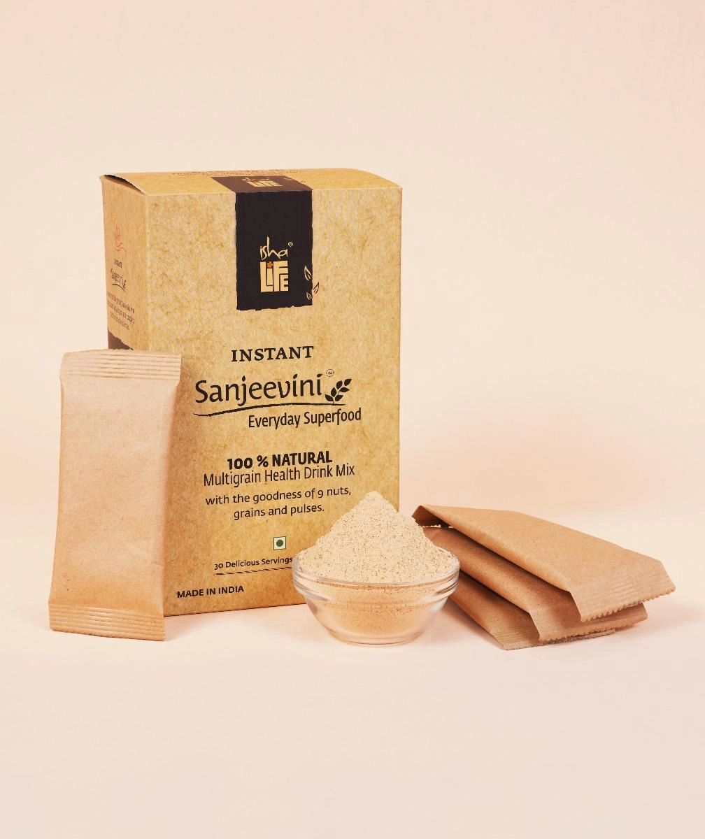 Isha Life Instant Sanjeevini Multigrain Health Drink Mix Sachets | Traditional Millet Porridge | Pre-Sweetened with Jaggery-4