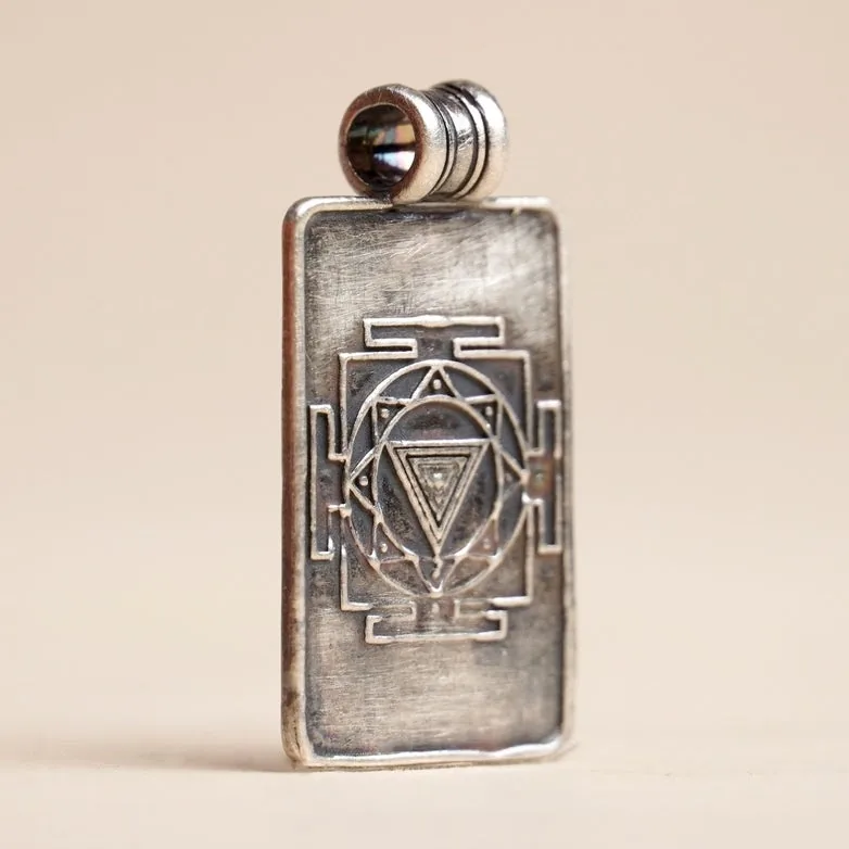 Isha Life Linga Bhairavi Silver Pendant | Consecrated Devi Yantra Spiritual Jewelry-5