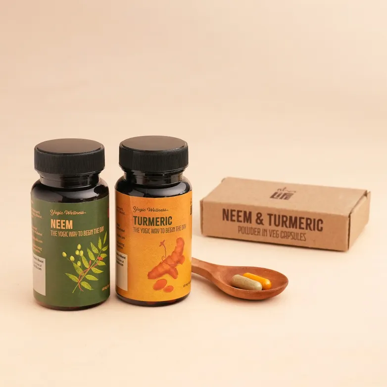 Isha Life Neem and Turmeric Capsules | Traditional Wellness Support | Natural Extracts-3