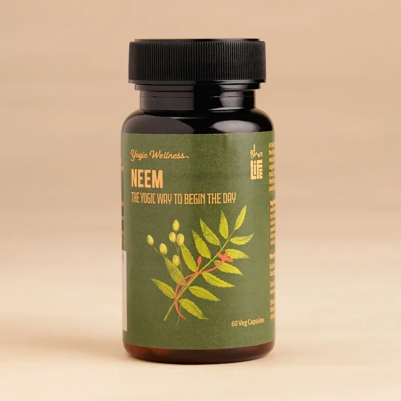 Isha Arogya Neem Powder Veg Capsules | Traditional Ayurvedic Herb | Vegetarian Capsules