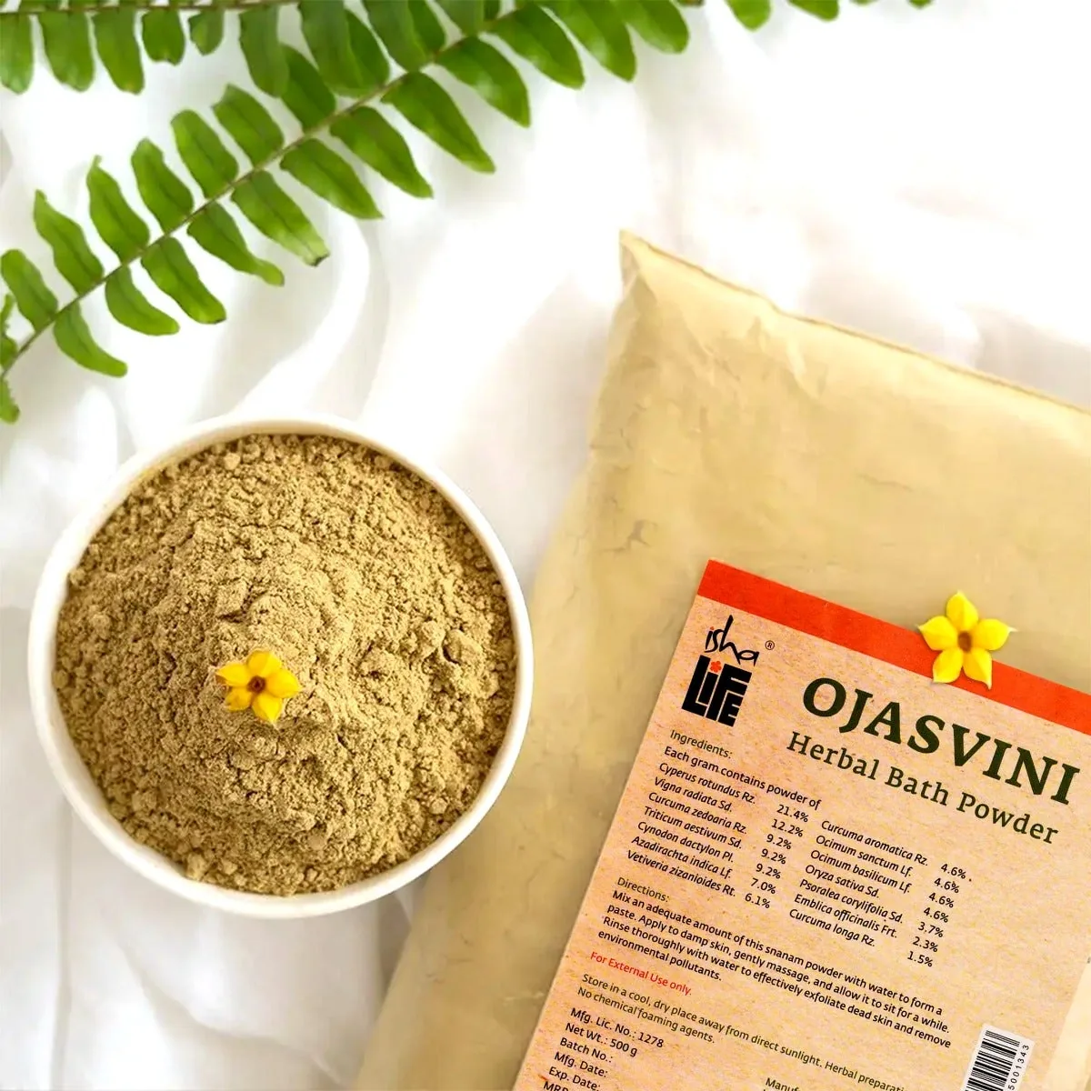 Isha Life Ojasvini Herbal Snanam Powder | Natural Soap-Free Bath Powder | Traditional Ayurvedic Body Wash-2