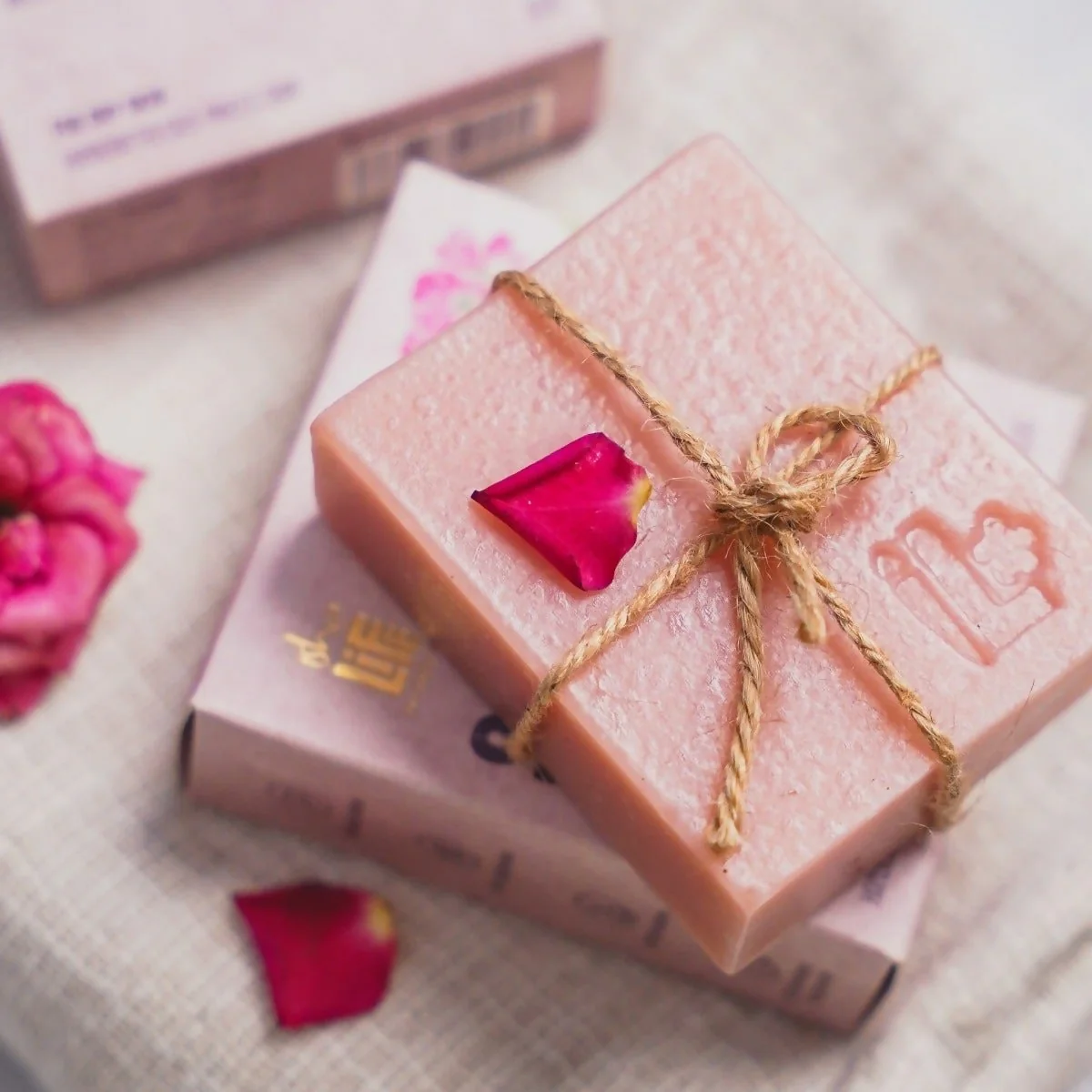 Isha Life Soothe Rose Geranium With Coconut Oil Handcrafted Soap | Cold-Process Bathing Bar | Natural Pink Clay & Shea Butter-3
