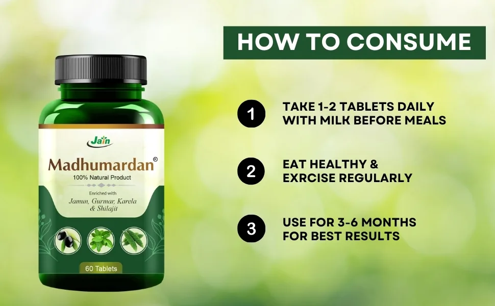 Jain Madhumardan Tablets | Ayurvedic Blood Sugar Support | Natural Metabolic & Pancreatic Care-4