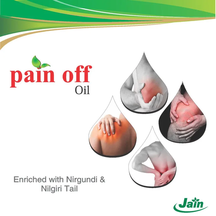 Jain Pain Off Oil | Natural Ayurvedic Joint & Muscle Massage Oil | Herbal Relief for Stiffness and Sprains-3