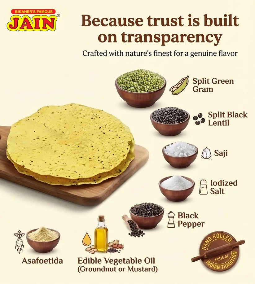 Jain Papad Strong Masala (Full Size)-Pack of 2