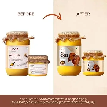 Jiva Ayurveda A2 Gir Cow Ghee | Traditional Vedic Bilona Ghee | Pure Grass-Fed Desi Cow Ghee-1