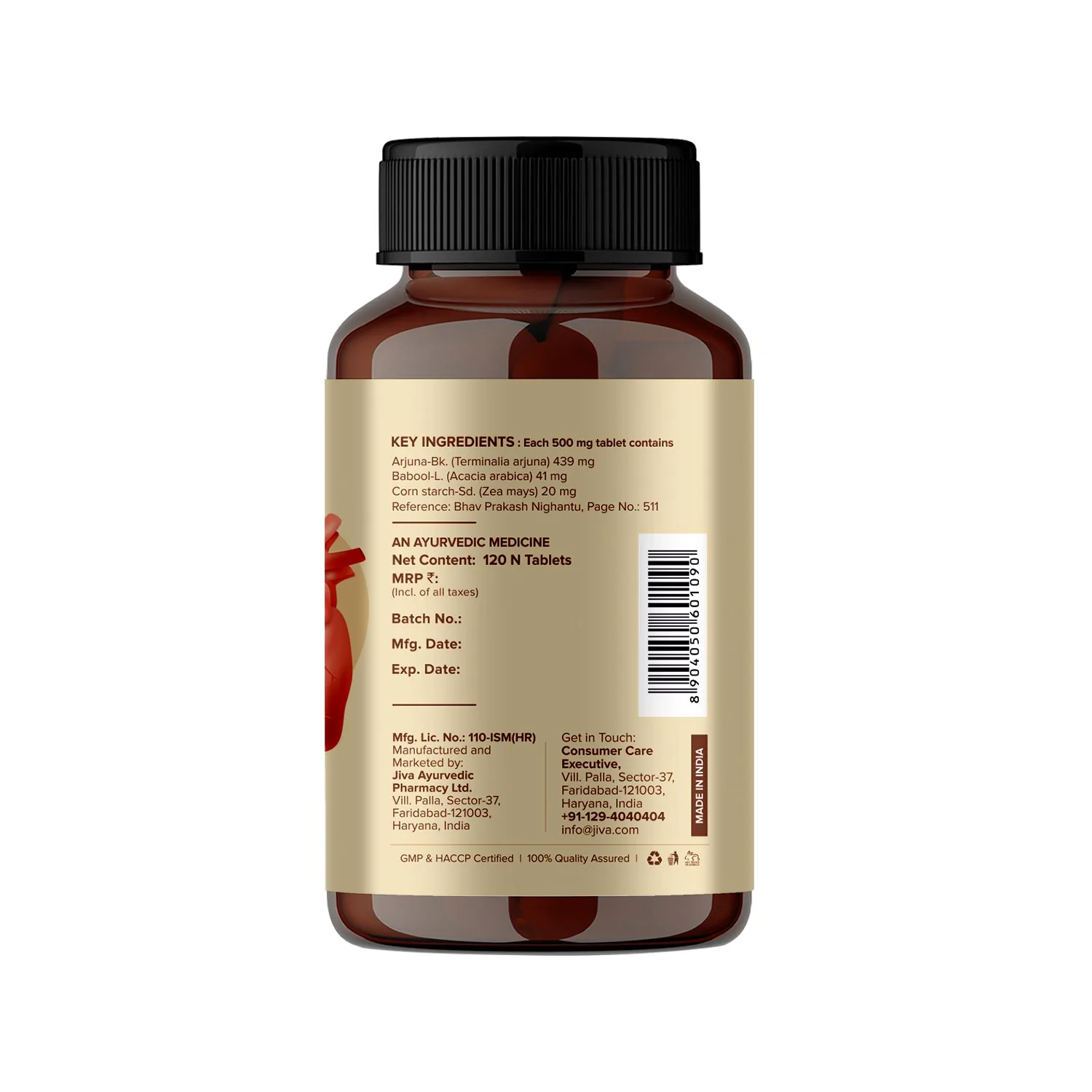 Jiva Ayurveda Arjuna Tablets | Natural Ayurvedic Cardioprotective Supplement | Heart Muscle & Circulation Support-2
